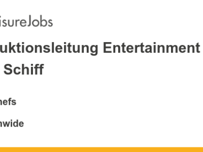 mar chefs: Production Management Entertainment - Mein Schiff