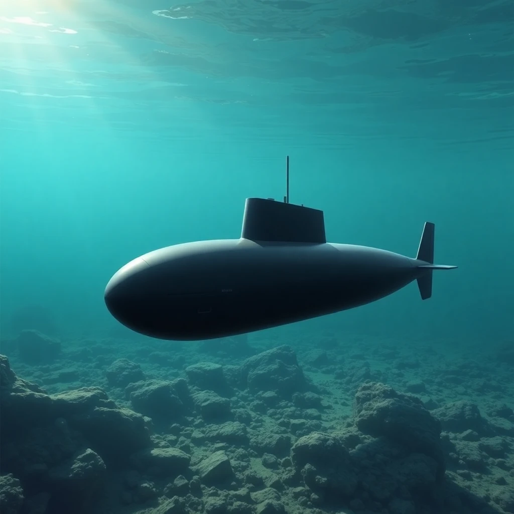 submarino compacto, Guerra de Malvinas, ARA San Luis - Imagen marítima