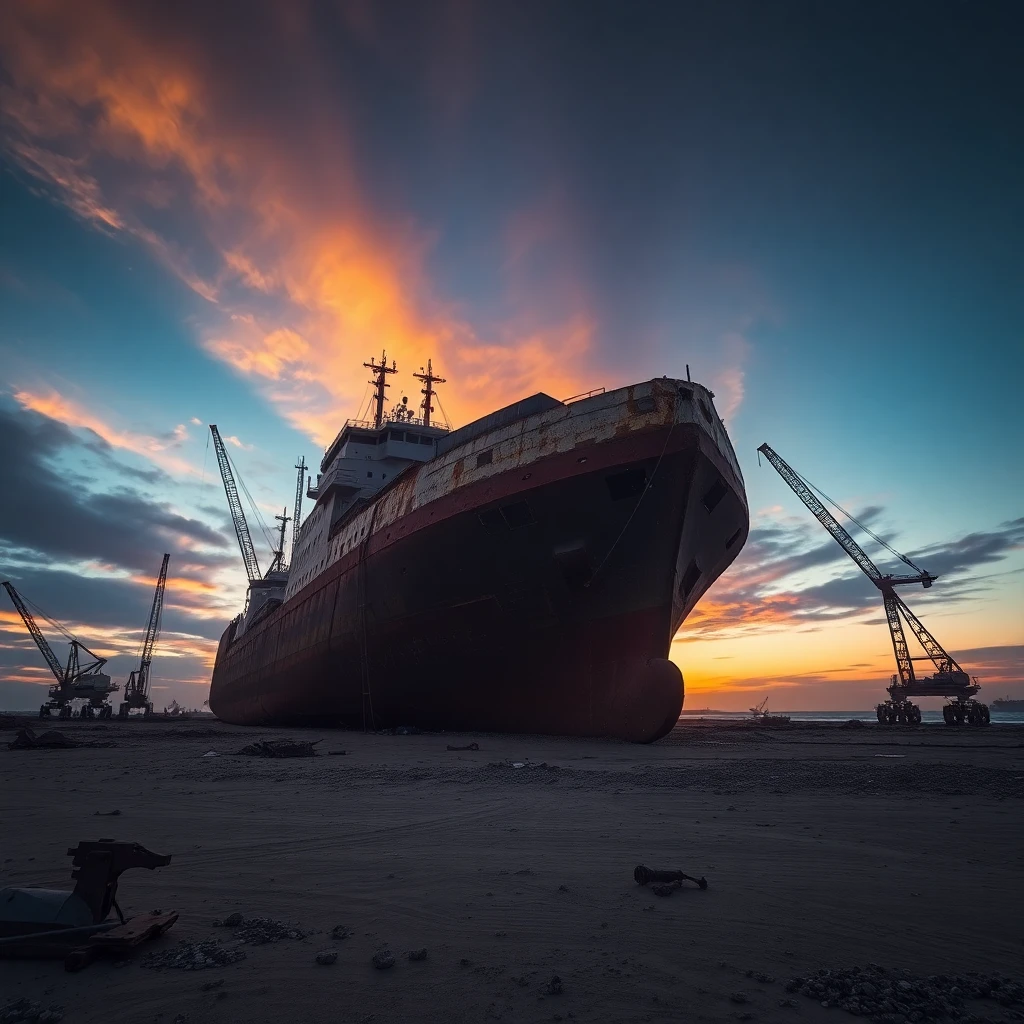 desguace de buques, shipbreaking, seguridad laboral marítima - Imagen marítima