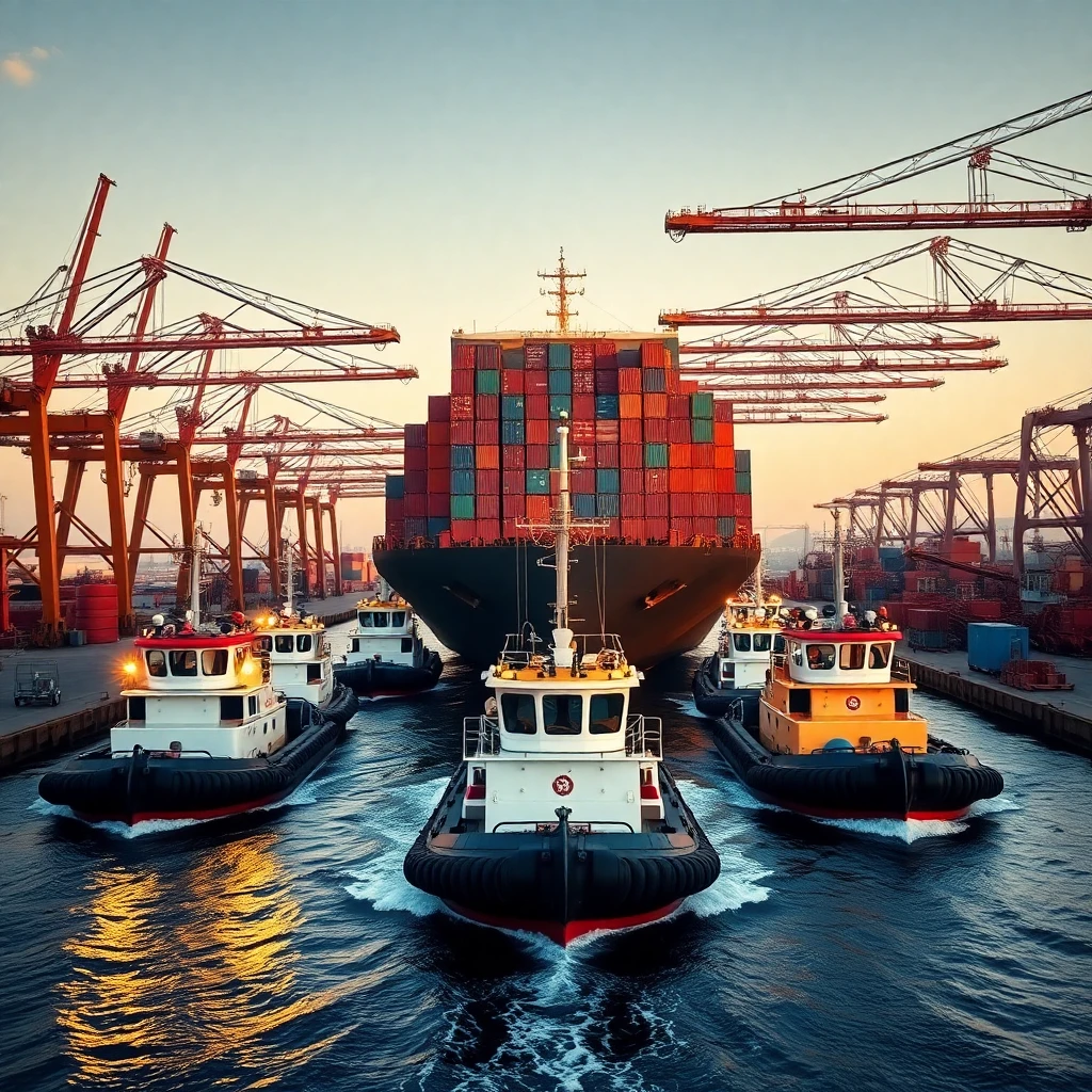 remolque portuario, Boluda Towage, MSC - Imagen marítima