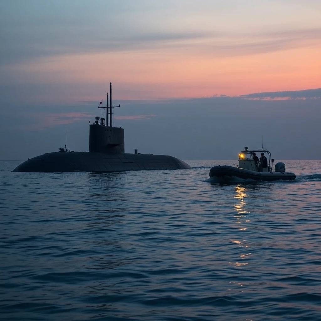 lancha de asalto, submarino, Dynamic Manta - Imagen marítima