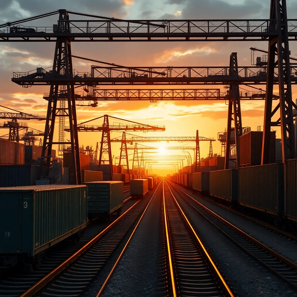 vagones autónomos, logística ferroviaria, operaciones portuarias - Imagen marítima