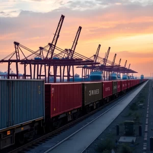 logística portuaria, transporte ferroviario, Rotterdam - Imagen marítima